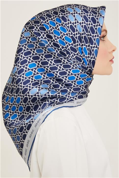 Armine Geometrik Desenli Twill İpek Eşarp 24Ya9144 37 35