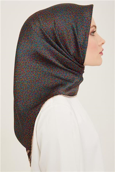 Armine Geometrik Desenli Twill İpek Eşarp 24Ya9113 35 05