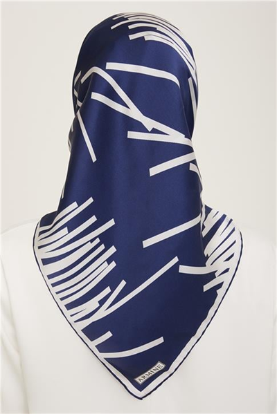 Armine Geometrik Desenli Twill İpek Eşarp 24Ya9157 52