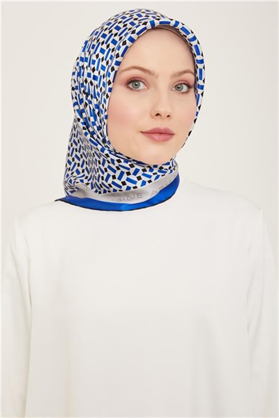 Armine Geometrik Desenli Twill İpek Eşarp 24Ya9151 4 38