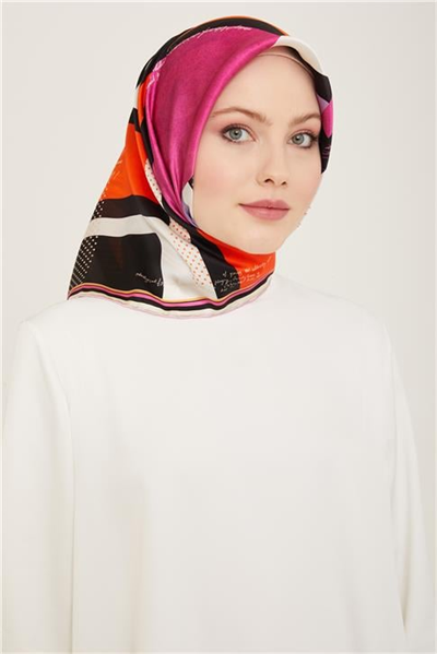Armine Geometrik Desenli Twill İpek Eşarp 24Ya9138 2 36