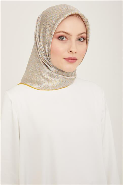 Armine Geometrik Desenli Twill İpek Eşarp 24Ya9113 35 52