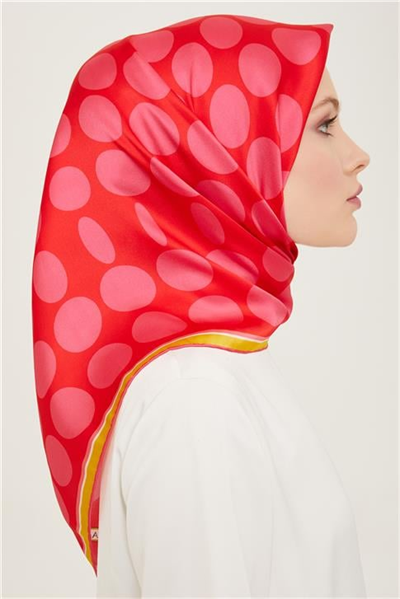 Armine Geometrik Desenli Twill İpek Eşarp 24Ya9156 86 58