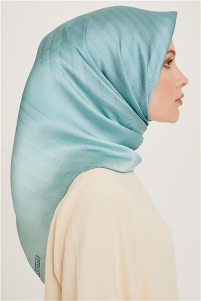 Armine Geometrik Desenli Twill Saf İpek Eşarp 9237D 35