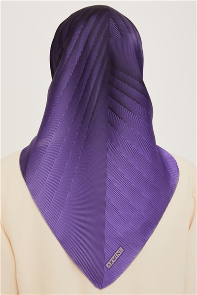 Armine Geometrik Desenli Twill Saf İpek Eşarp 9237D 36
