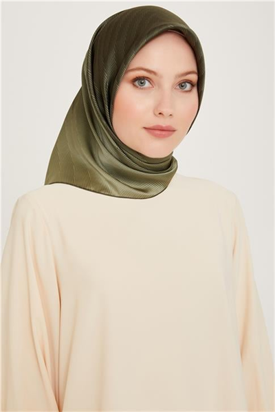 Armine Geometrik Desenli Twill Saf İpek Eşarp 9237D 51