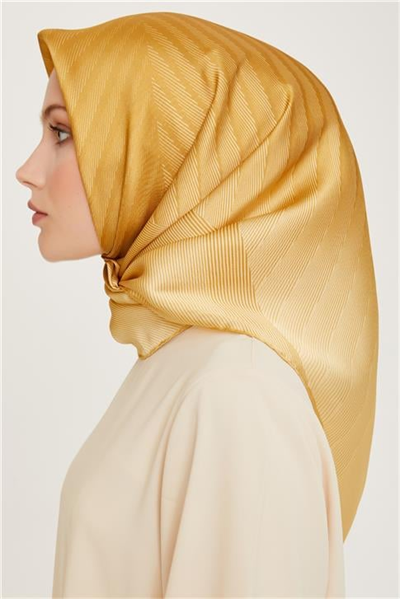 Armine Geometrik Desenli Twill Saf İpek Eşarp 9237D 33