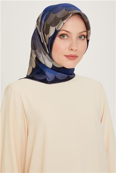 Armine Geometrik Desenli Twill Saf İpek Eşarp 9212D 81 82