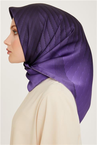 Armine Geometrik Desenli Twill Saf İpek Eşarp 9237D 36