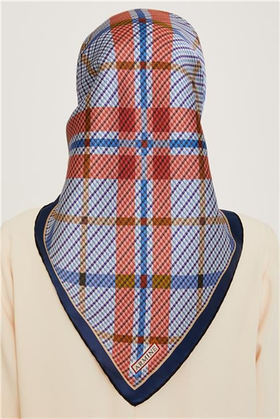 Armine Geometrik Desenli Twill Saf İpek Eşarp 9247D 33