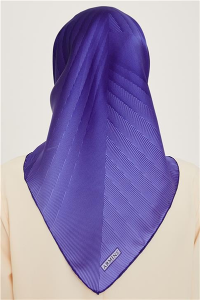 Armine Geometrik Desenli Twill Saf İpek Eşarp 9237D 06
