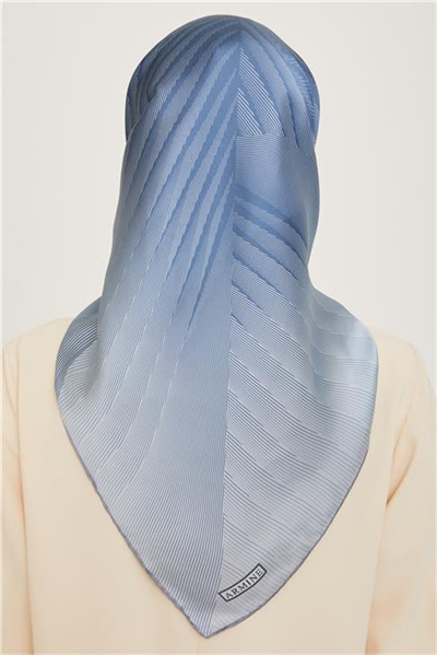 Armine Geometrik Desenli Twill Saf İpek Eşarp 9237D 32