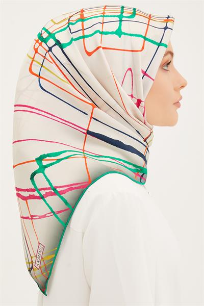 Armine İpek Eşarp 2023/24 İlkbahar Yaz Sezonu 8948D02 03 - Twill (Tivil) İpek