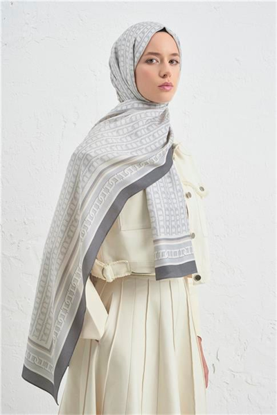 Armine İpek Tensel Monogram Şal 01