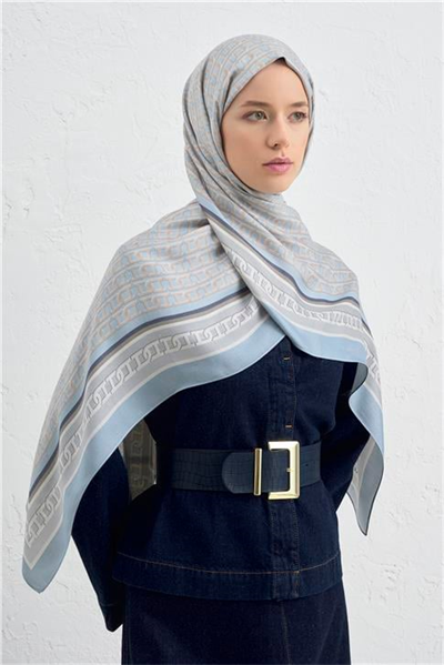Armine İpek Tensel Monogram Şal 06