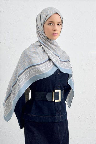 Armine İpek Tensel Monogram Şal 06