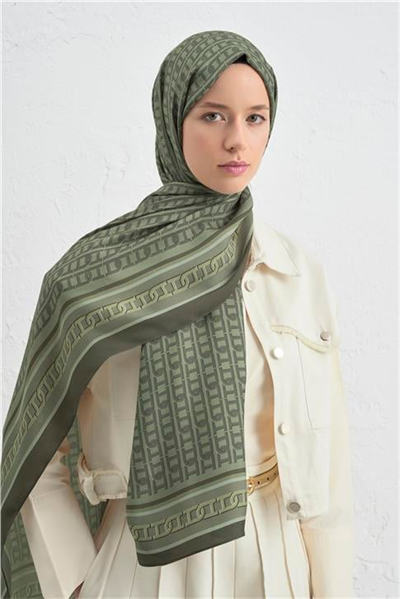Armine İpek Tensel Monogram Şal 08