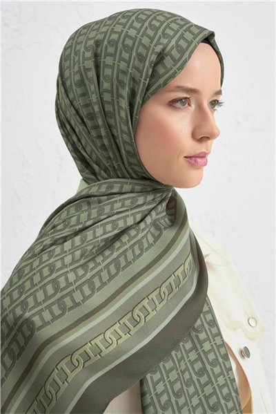 Armine İpek Tensel Monogram Şal 08