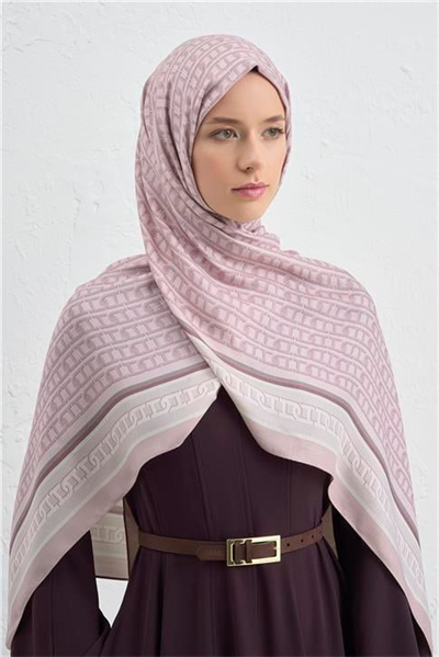 Armine İpek Tensel Monogram Şal 14