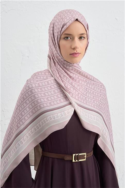 Armine İpek Tensel Monogram Şal 14