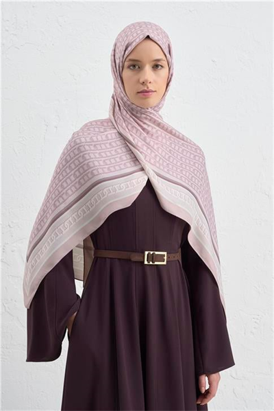 Armine İpek Tensel Monogram Şal 14