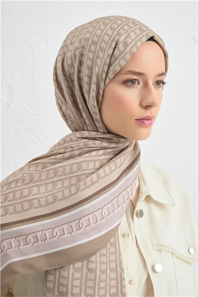 Armine İpek Tensel Monogram Şal 18