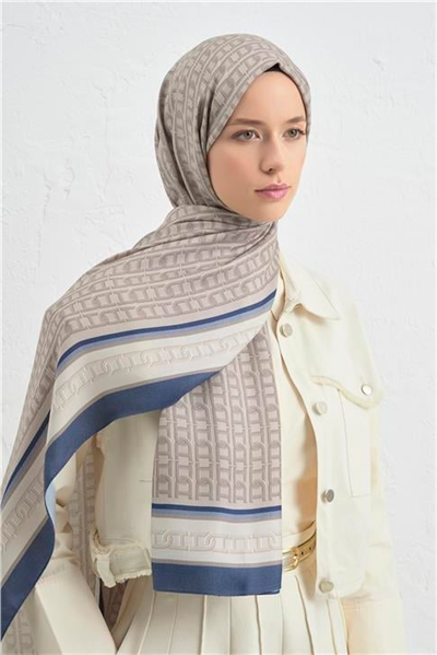 Armine İpek Tensel Monogram Şal 20