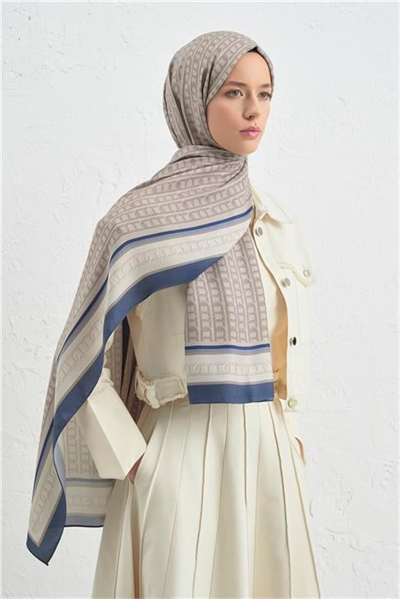 Armine İpek Tensel Monogram Şal 20