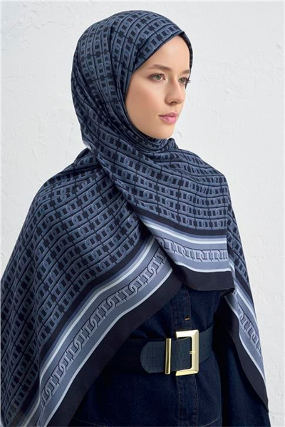 Armine İpek Tensel Monogram Şal 21