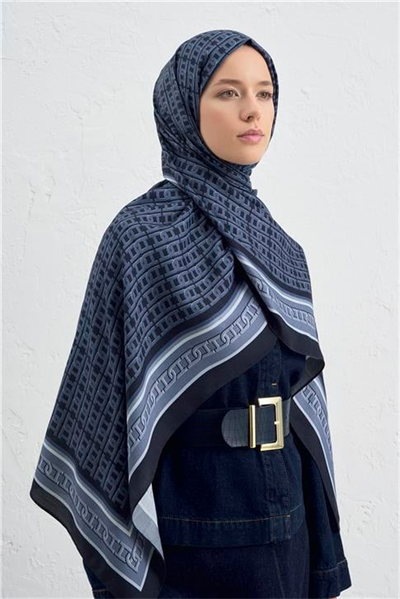 Armine İpek Tensel Monogram Şal 21