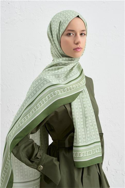 Armine İpek Tensel Monogram Şal 29