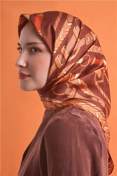 Armine Jakarlı İpek Eşarp 9607D 02