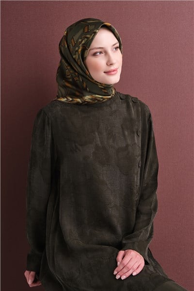 Armine Jakarlı İpek Eşarp 9607D 04