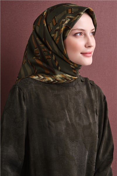 Armine Jakarlı İpek Eşarp 9607D 04