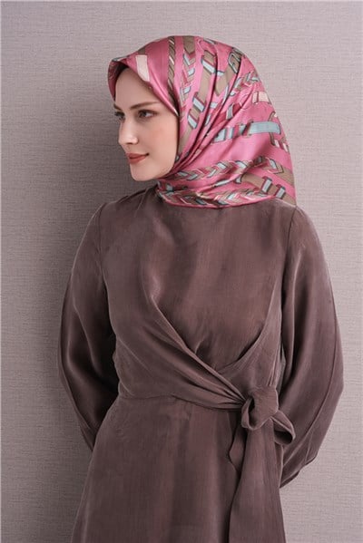 Armine Jakarlı İpek Eşarp 9607D 06