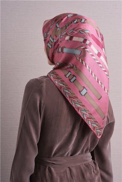 Armine Jakarlı İpek Eşarp 9607D 06