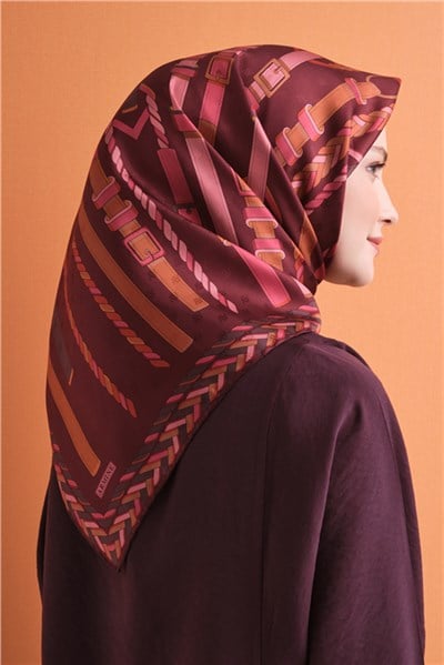 Armine Jakarlı İpek Eşarp 9607D 07