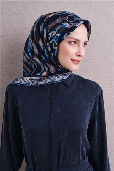 Armine Jakarlı İpek Eşarp 9607D 10