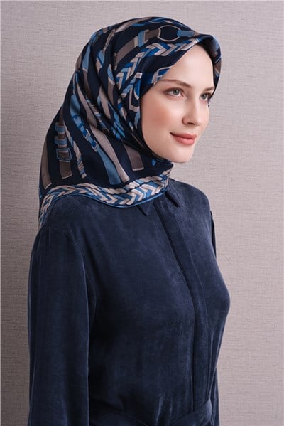 Armine Jakarlı İpek Eşarp 9607D 10