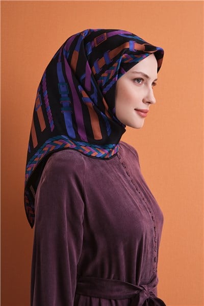 Armine Jakarlı İpek Eşarp 9607D 53