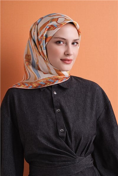 Armine Jakarlı İpek Eşarp 9607D 80