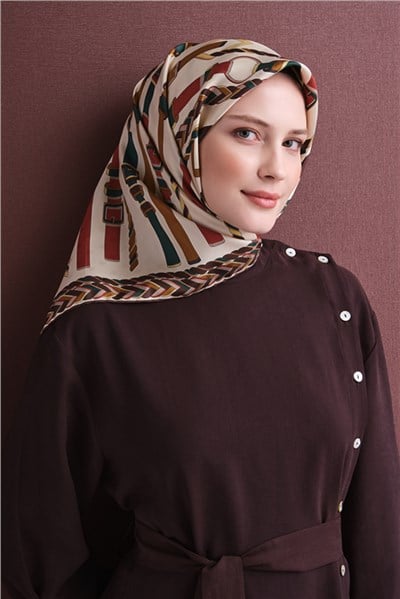 Armine Jakarlı İpek Eşarp 9607D 83