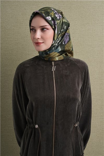 Armine Jakarlı İpek Eşarp 9608D 11