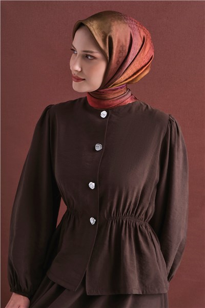 Armine Jakarlı İpek Eşarp 9647D 05