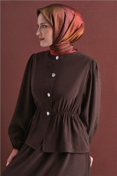Armine Jakarlı İpek Eşarp 9647D 05
