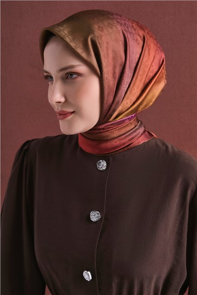 Armine Jakarlı İpek Eşarp 9647D 05