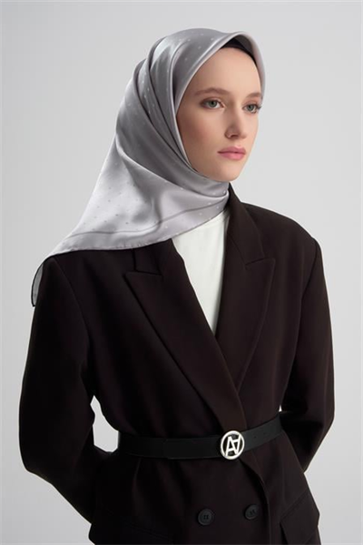 Armine Jakarlı İpek Eşarp Puantiyeli 21Ka8668 2 24