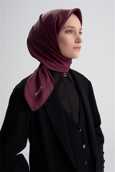 Armine Jakarlı İpek Eşarp Puantiyeli 21Ka8668 2 22