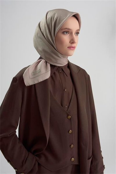 Armine Jakarlı İpek Eşarp Puantiyeli 21Ka8668 2 19