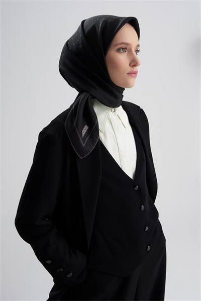 Armine Jakarlı İpek Eşarp Puantiyeli 21Ka8668 2 20
